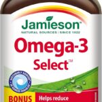 Jamieson Omega-3 Select 1,000 mg, Improves Heart Health, Supports Brain Health, and Reduces